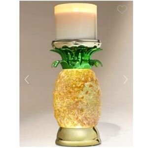 PINEAPPLE GLITTER WATER GLOBE PEDESTAL 3-Wick Candle Holder by Bath & Body Works